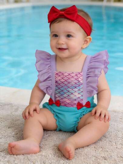 Bebé niña body rumper divertido estilo animal prin volantes holgado escote cuadrado sin mangas verano fiesta diario vestido.