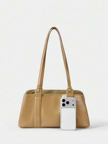 SHECARRY Women's Tote Bag, Fashion Versatile Shoulder Bag, Large Capacity Handbag - Brown - View 5