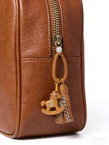 Madebyblanc 1 Pc Wooden Shaking Horse Charmant,Creative Keychain,Bag Charm Hanging Ornament For Luck Safety Blessing,For Home Wall Door Decoration, Anniversary Creative Decoration Hanging Ornaments,Home Decor ,Room Decor,Wall Decor(Rainbow-Colored/Deep Brown/Tan/Light Brown/Light Beige/Chestnut Brown) - Multicolor - View 3