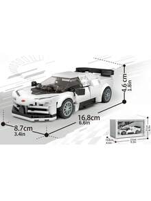 Famous White Sports Car Building Blocks (303PCS) - Openable Parts & Storage Box Kit For Car Enthusiasts & Collectors - Multicolor - View 3