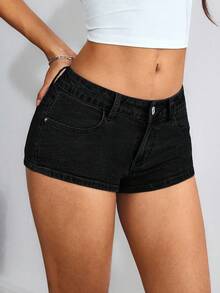 Jeanoix Short en jean sexy grande taille pour femmes