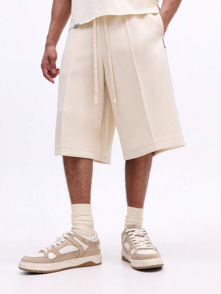 Wide Leg Pull On Shorts With Drawstring