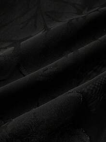 EASEVO Pantalon plissé grande taille pour hommes avec passants de ceinture, coupe ample et décontractée - Noir - Voir 9