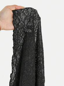 SHEIN Girlism 少女休闲简约舒适不对称下摆背心和美人鱼下摆半身裙套装 - 黑色 - 查看 7
