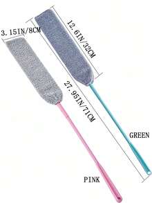 1 件装可伸缩弯曲除尘掸，配有可水洗超细纤维掸头，用于清洁家具底部，家居清洁工具，家政必备，春季大扫除必备品 - 彩色 - 查看 2