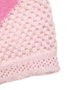 GlowEve 女士休闲度假风心形图案开襟针织衫，春夏款 - 粉色 - 查看 5