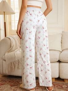 GentleRue Maternity 女士休闲鹿纹弹力腰宽松针织孕妇裤 - 彩色 - 查看 2