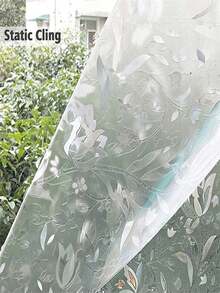 1卷装饰性窗户隐私膜，3D彩色玻璃窗贴，防紫外线隔热家居乙烯基贴纸，适用于卧室装饰、房间装饰、万圣节装饰、秋季装饰、教室装饰，可移除贴纸，墙贴，乙烯基贴纸，家居装饰，春季装饰，焕新家居，Rama装饰贴纸 - 彩色 - 查看 3