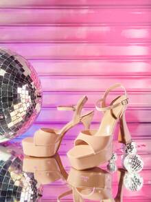 CUCCOO LuxiPop Women Heeled Sandals - Apricot - View 2