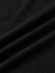 少女白色针织休闲简约波点印花不对称褶皱短款吊带背心，适合春夏穿着，休闲百搭，可打造个性造型，日常穿着 - 黑色 - 查看 7