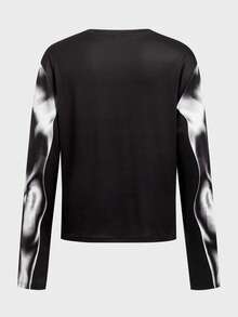 EASEVO Áo thun dài tay ôm sát dành cho nam giới cỡ lớn, chất liệu vải co giãn, họa tiết cơ bắp. - Nhiều màu - Xem 2