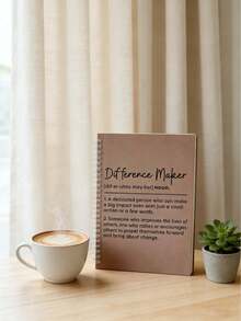 1 pièce Journal Faiseur de différence, Cahier de remerciements pour collègue, patron, cadeau pour professeur, collègue, cadeau d'appréciation, cadeaux d'anniversaire, 5,5 x 8,3 pouces, fournitures scolaires, rentrée des classes - StyleB - Voir 2