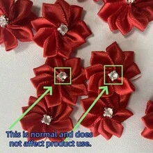 30Pcs/Set Solid Color Garment Decoration Excipient, Cute Fabric Rhinestone Decor Flower Design DIY Jewelry Accessory For Sewing - Beige - View 11