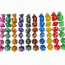 Set Dadu Poliedral Fantasi 7 Buah/Set untuk D&D, Cocok untuk Usia di Atas 14 Tahun, Permainan Pesta, Permainan Meja, Set Dadu Permainan Peran - warna - View 3