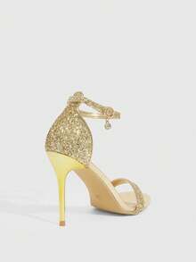 CUCCOO SZL Giày sandal cao gót dành cho nữ - Vàng - Xem 9