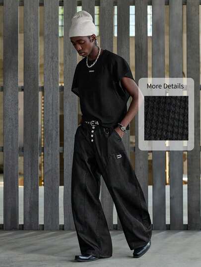 NEON BLANC Men's Standard Size Casual Loose Sleeveless Tank Top, White Jacquard