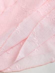 Sweetra Bohemian Style Sweet Pink Jacquard Halter Neck Ruffle Hem Mini Dress For Women, Spring/Summer - Pink - View 5