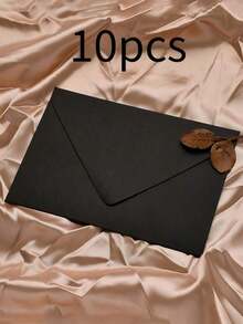 100PCS Black Envelopes DIY Handmade Gift Wrapping Bags Wedding Invitation Card Envelopes Cash Money Envelopes Stationery Back To School Supplies - Black - View 11