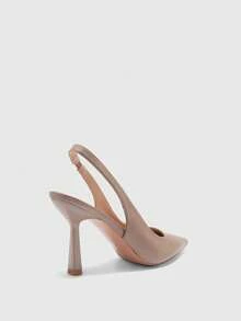 CUCCOO BIZCHIC Pointed Toe Open-Back Pumps High Heels, Casual Spring Shoes Spring Break Easter For Christmas Spring Shoes - Maroon - View 7