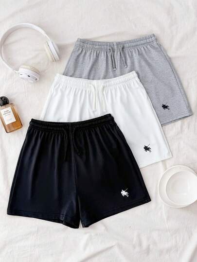 Tween Girls' Knight Print Drawstring Waist Casual Shorts, Multi-Pack