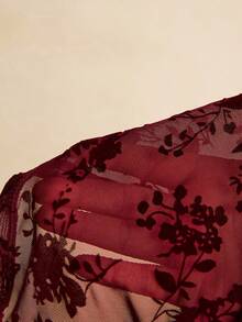 Poéselle Women's Fashionable Sexy V-Neck Sleeveless Bodycon Tank Top - Burgundy - View 7