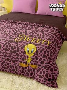 LOONEY TUNES X Joivida 卡通床上用品套装（3 件套）——1 个被套 + 2 个枕套（不含被芯），100% 涤纶，可机洗