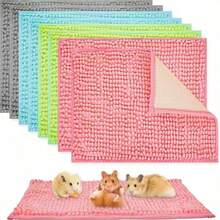 1pc Washable Guinea Pig Pad, Rabbit Cage Liner, Guinea Pig Fleece Mat, Reusable Bedding Pee Pad, Suitable For Small Animals, Rabbits - Multicolor - View 6