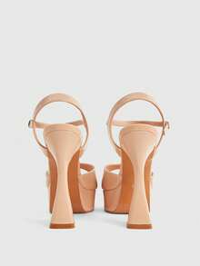 CUCCOO LuxiPop Women Heeled Sandals - Apricot - View 4