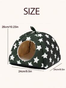 1PC Small Size Portable Pet Bed Removable Washable Machine Washable Lightweight Easy Access For Pets Soft Comfortable Warm Breathable For Dogs Cats Guinea Pigs Home Indoor Outdoor Travel Camping Use Pet Supplies Dog Bed Cat Bed Small Animal Bed Pet Accessories - Black - View 3