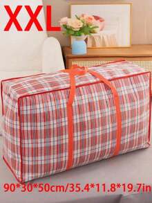 Extra Large Capacity Storage Bag, Portable Carry-On Luggage Bag, Waterproof Oversized Laundry Bag, Suitable For Travel, Dorm, Moving, Featuring Mesh Pattern, Waterproof, Handles, Ideal For Bedding, Moving Boxes, Packing, Back To School Essentials - White - View 12