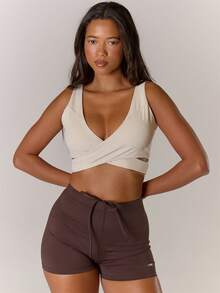 Musera Sport Sportowy biustonosz sportowy Crossover Front Active Gym Workout Casual Sonder - Morela - Zobacz 1