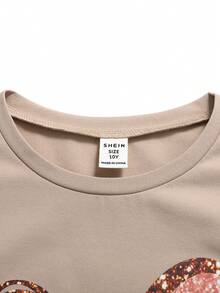 Girlism Tween Girls Casual Heart Print Short Sleeve T-Shirt Set - Multicolor - View 8