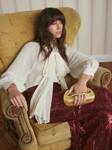 SHECARRY 女士时尚金属光泽晚宴手拿包，完美搭配新娘伴娘、派对包，适合派对、婚礼、舞会、晚宴/宴会，可搭配节日派对礼服、晚礼服和亮片连衣裙。 - 金色壓紋 - 查看 9