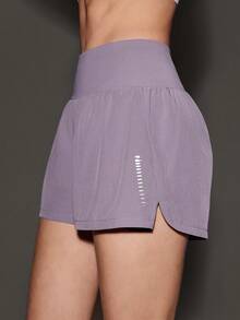 OutZeal Gym Shorts Women Sports Shorts Tennis Workout Summer Tummy Control Built-In Shorts Active Bottoms - Dusty Purple - View 10