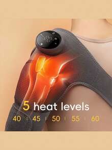 Heated Knee Massager, Heat And Vibration Three-In-One Massager, Portable Radio Massage Heating Pad, Elbow Shoulder Support Bag, Vibration Heating Mode. - Multicolor - View 9