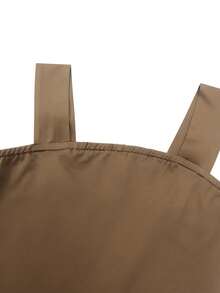 GlowEve 2026 New Spring/Summer French Chic Fashion Design Brown Camisole Square Neck Fitted Slim Tank Top + Elastic Waist White Wide Leg Shorts 2 Piece Casual Vacation Outfit For Women - Multicolor - View 5