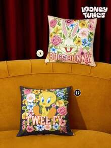 LOONEY TUNES X Joivida One Pillowcase (Filler Not Included), Soft Plush, Machine Washable. 45*45cm - Multicolor - View 1