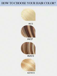 20pcs Straight Tape In 100% Human Hair Extension For Salon Silky Seamless Invisible Golden Blonde 613 Color For Thin Hair Woman Top Quality Highlight Color Hair Extensions Longlasting Hair Flower Hair Clip - S613 - View 13