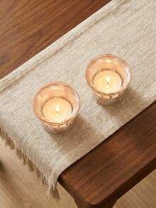 Cirelle 1PC Handmade Mosaic Glass Candle Holder - Nordic Style Table Decoration For Tealights, Ambient Light & Wedding Dinner Centerpiece