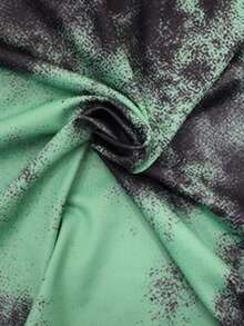 Zalmeno Men's Tie-Dye Print Raglan Long Sleeve Rash Guard Swimwear Top - Black - View 7