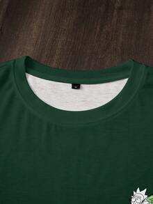 Rick and Morty X SHEIN Áo thun nam tay ngắn cổ tròn in chữ và hình hoạt hình - trắng - Xem 4