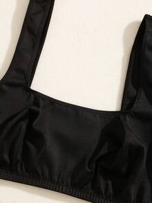 NudeFit 女士无钢圈无衬垫休闲舒适文胸 - 黑色 - 查看 9