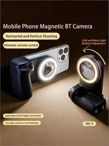 Teckwe BBC-09 相機手柄 | Magsafe 自動安全手柄，適用於無線手機，穩定，可用於自拍、觀看影片，可充電電池 750mAh - 多色 - 查看 2