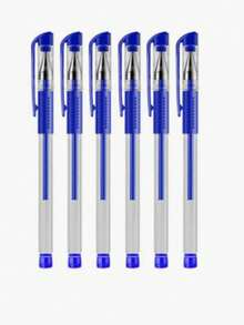 6pcs European Standard Neutral Pen Carbon Office Signature Pen 0.5mm Bullet Head Red Blue Black Student Stationery Back To School - Multicolor - View 10