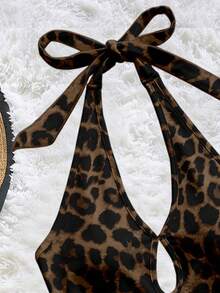 Soleia 女士迷你复古豹纹连衣裙，优雅别致，适合度假、旅行、婚礼、派对、生日、海滩等场合。 - 彩色 - 查看 3