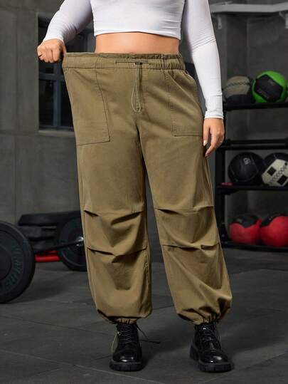 Flexra 大码女式街头休闲户外运动风牛仔裤，徒步裤