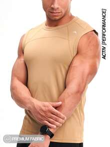 Men's Casual Versatile Crew Neck Tank Top, Everyday Wear