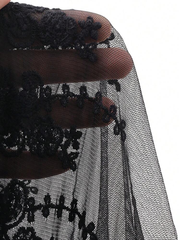 Women's Elastic Waist Fashionable Casual Lace Skirt