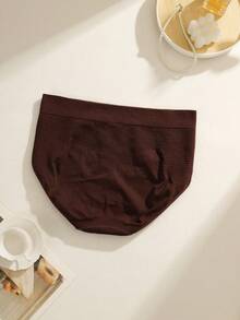 NudeFit 1pc Seamless Plus Size Butt Lifting Women Underwear - Coffee Brown - View 8