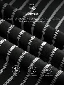 Ontre Women's Black And White Checkered Autumn Chic Office Long Sleeve Woven Shirt,Mandarin Collar Button Pleated Waist-Cinched Striped Minimalist Blouse - Black - View 2